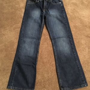Boy’s Wrangler Jeans dark wash Sz 12 Regular EUC